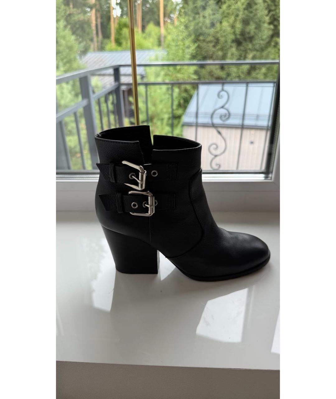 GIUSEPPE ZANOTTI DESIGN Черные кожаные ботильоны, фото 7