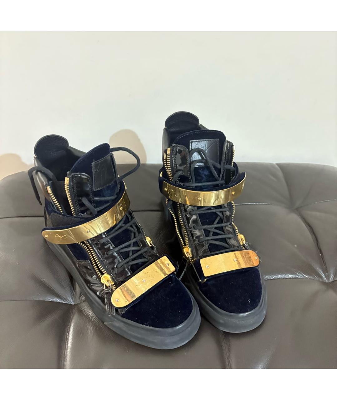 GIUSEPPE ZANOTTI DESIGN Черные высокие кроссовки / кеды, фото 2