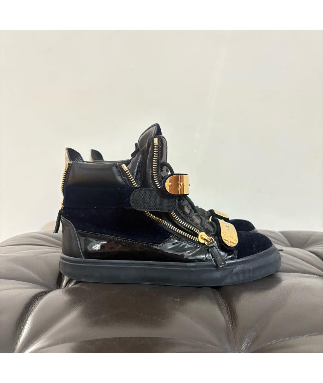 GIUSEPPE ZANOTTI DESIGN Черные высокие кроссовки / кеды, фото 4