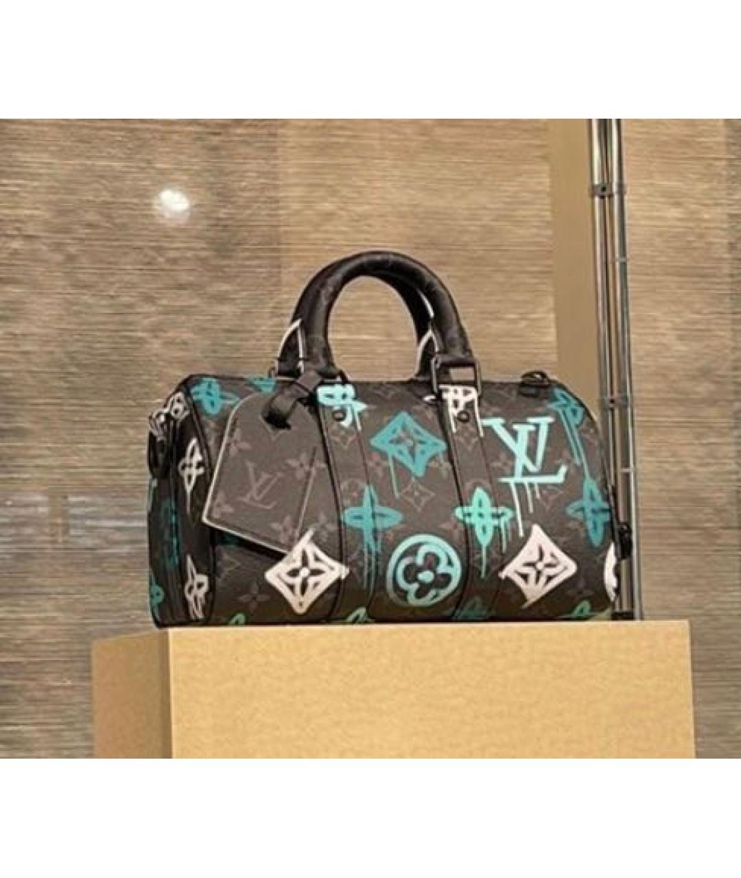 LOUIS VUITTON Черная канва сумка на плечо, фото 6