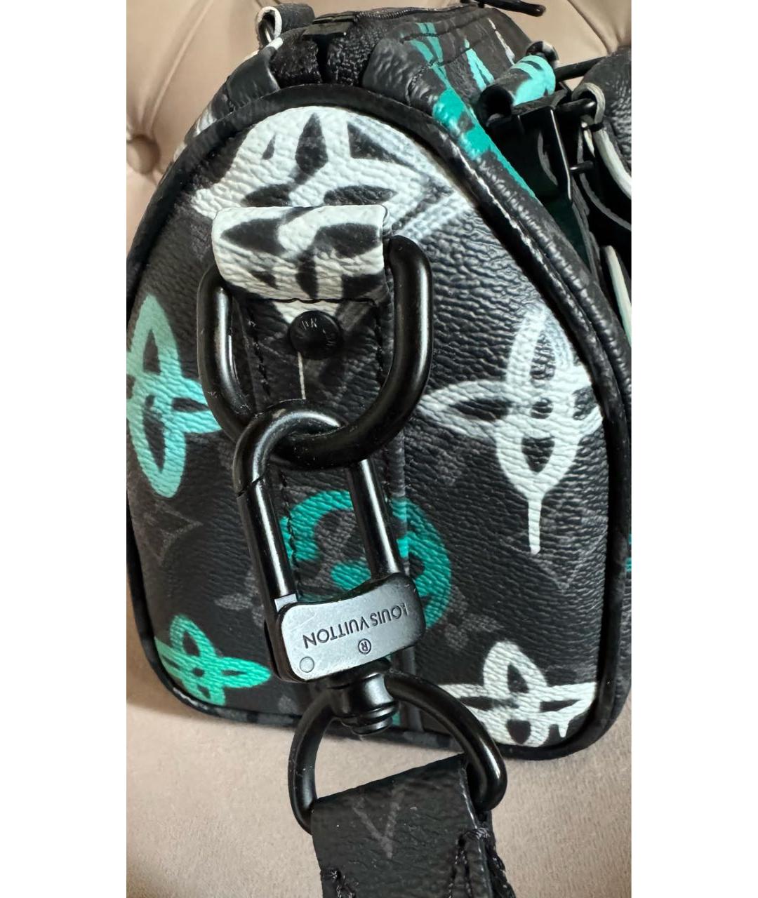 LOUIS VUITTON Черная канва сумка на плечо, фото 3