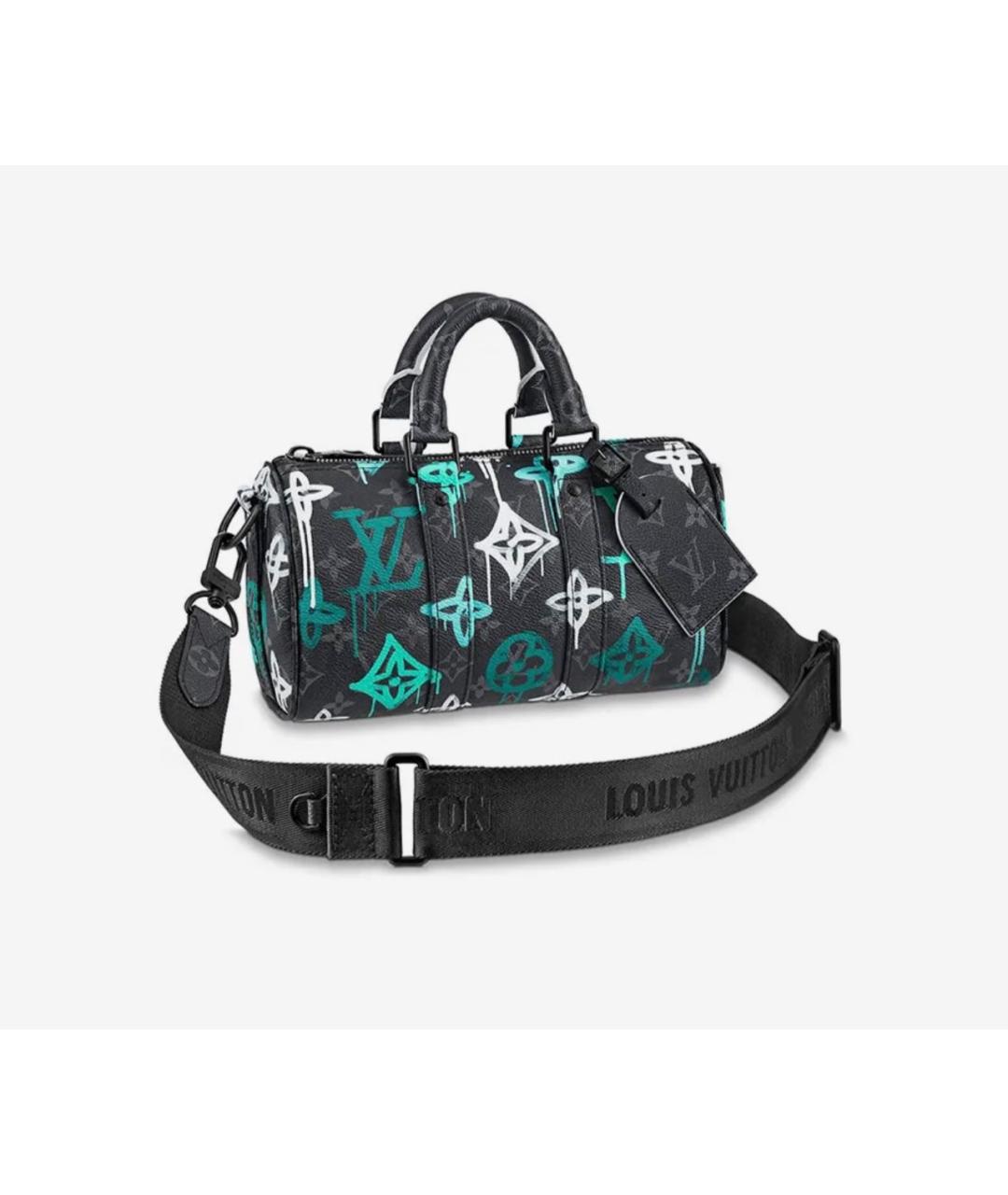 LOUIS VUITTON Черная канва сумка на плечо, фото 9