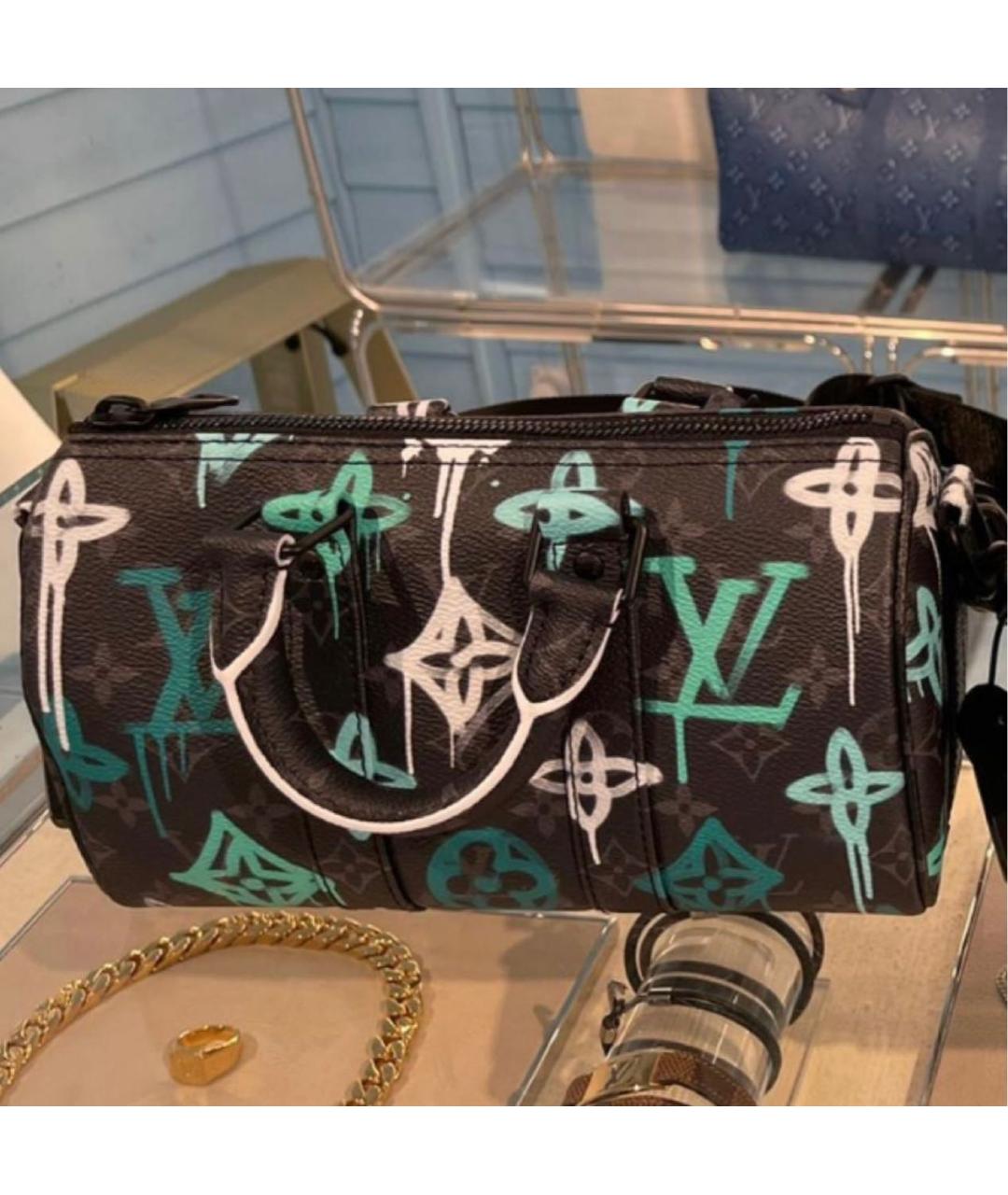 LOUIS VUITTON Черная канва сумка на плечо, фото 8