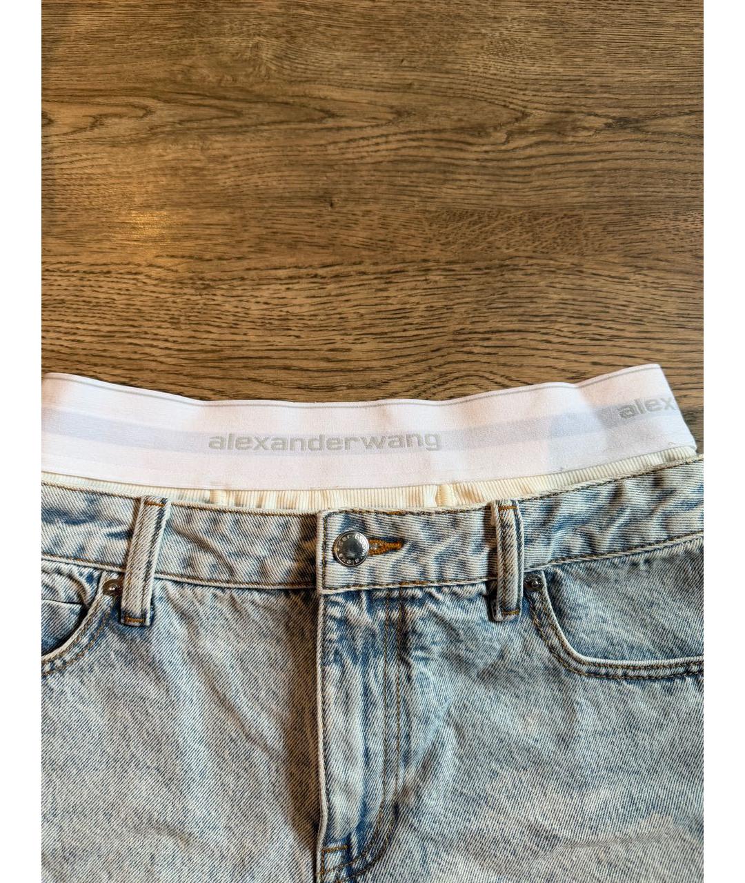 ALEXANDER WANG Голубые хлопковые шорты, фото 4