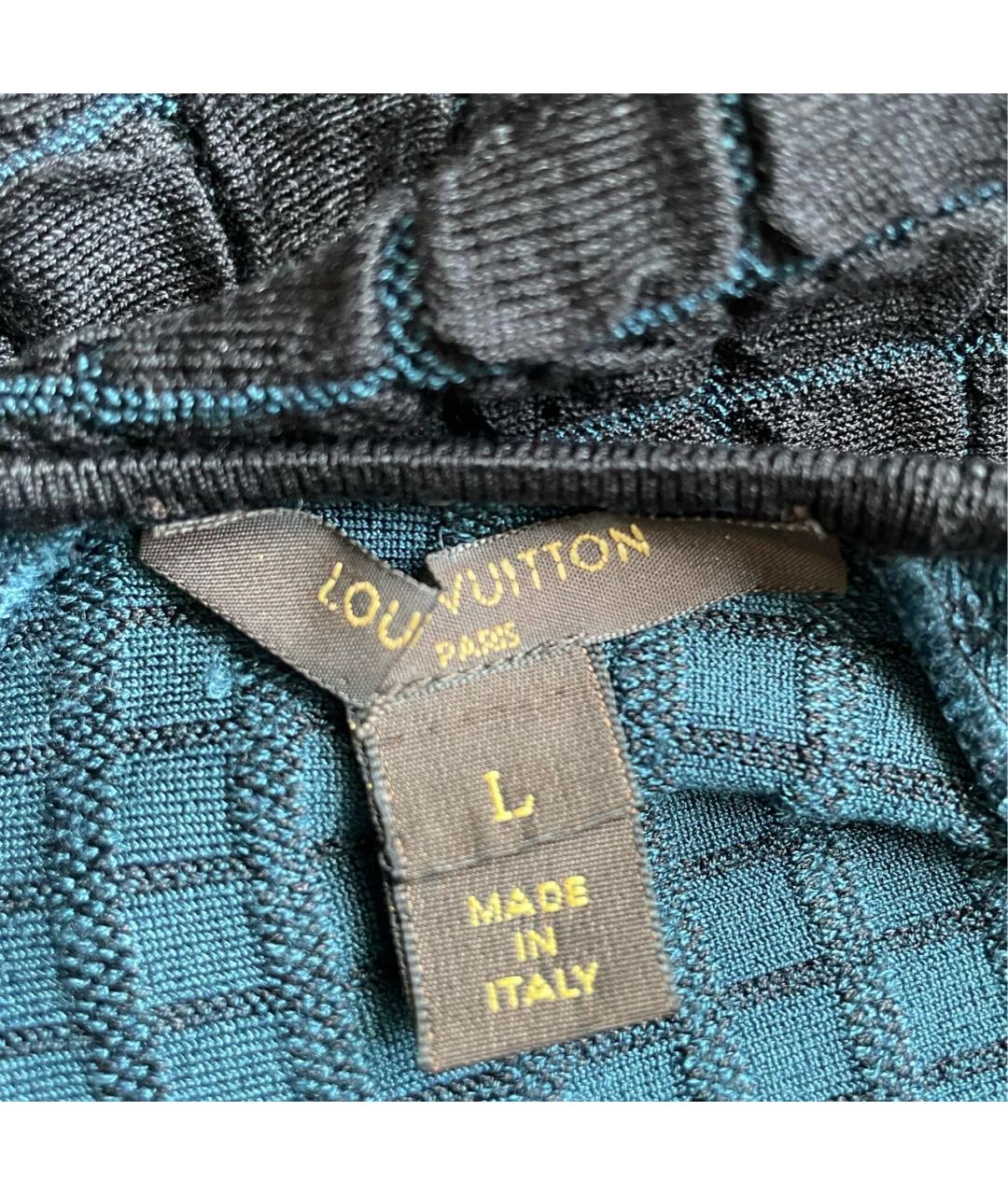 LOUIS VUITTON Темно-синее шелковое платье, фото 3