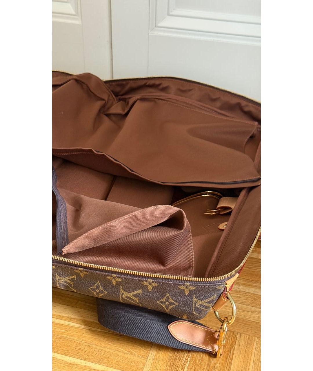 LOUIS VUITTON Коричневая кожаная дорожная/спортивная сумка, фото 4