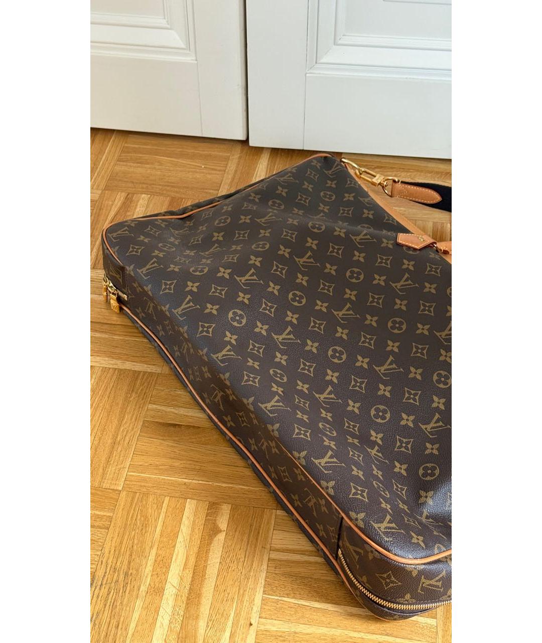 LOUIS VUITTON Коричневая кожаная дорожная/спортивная сумка, фото 3