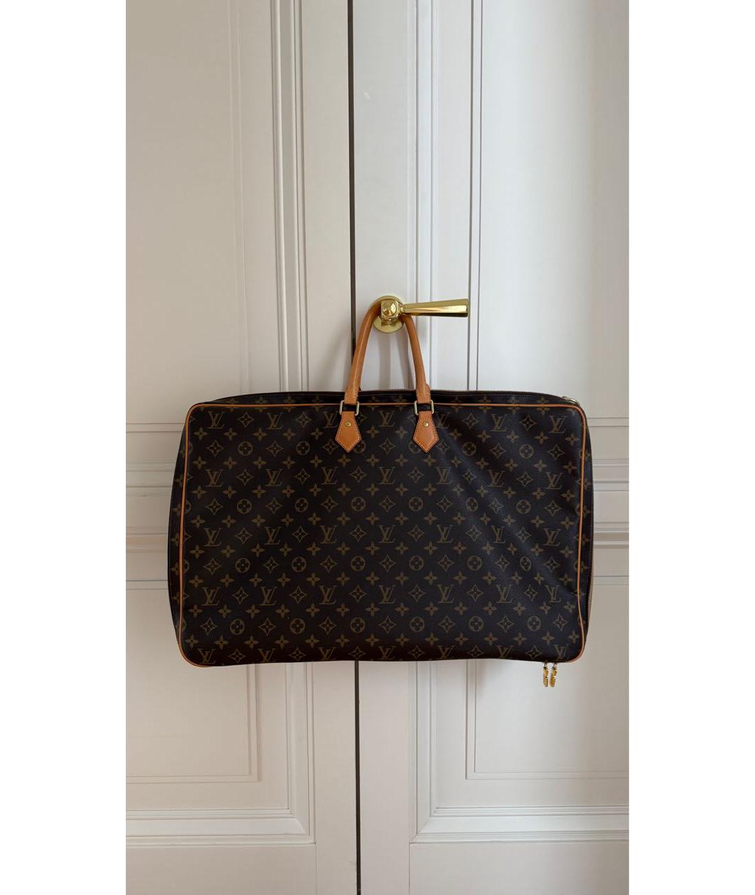 LOUIS VUITTON Коричневая кожаная дорожная/спортивная сумка, фото 8