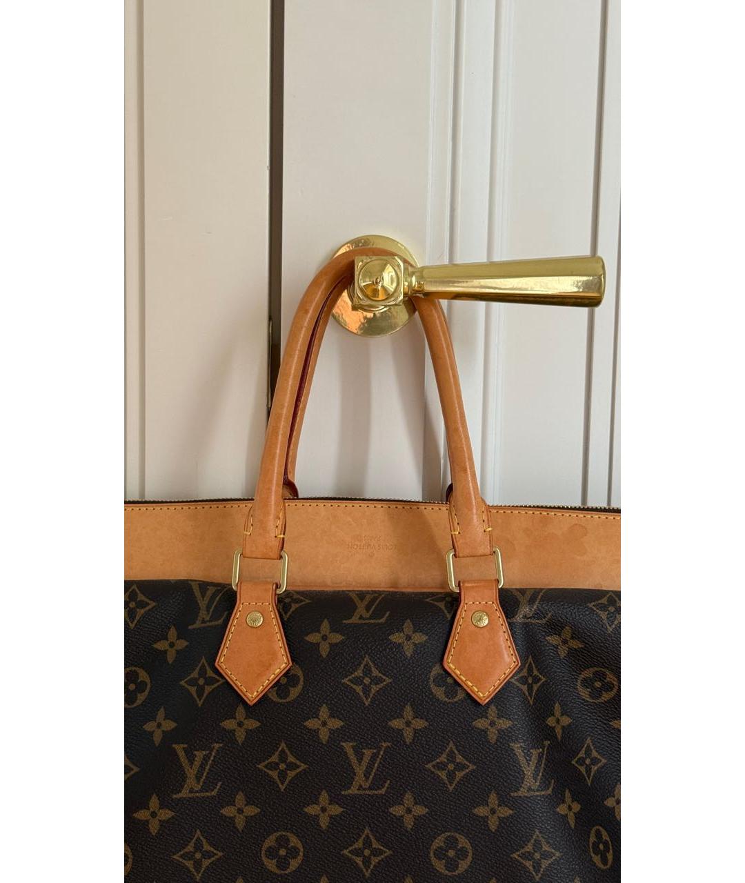 LOUIS VUITTON Коричневая кожаная дорожная/спортивная сумка, фото 6