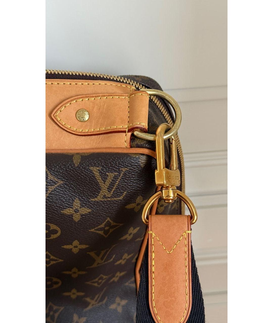LOUIS VUITTON Коричневая кожаная дорожная/спортивная сумка, фото 7