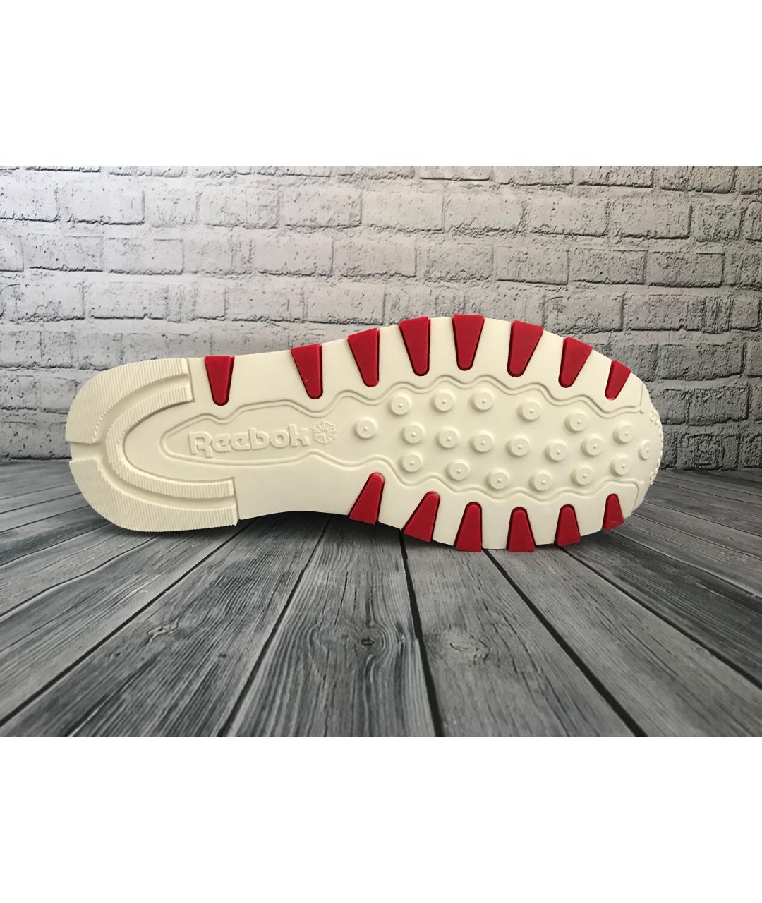 REEBOK Белые кожаные низкие кроссовки / кеды, фото 5