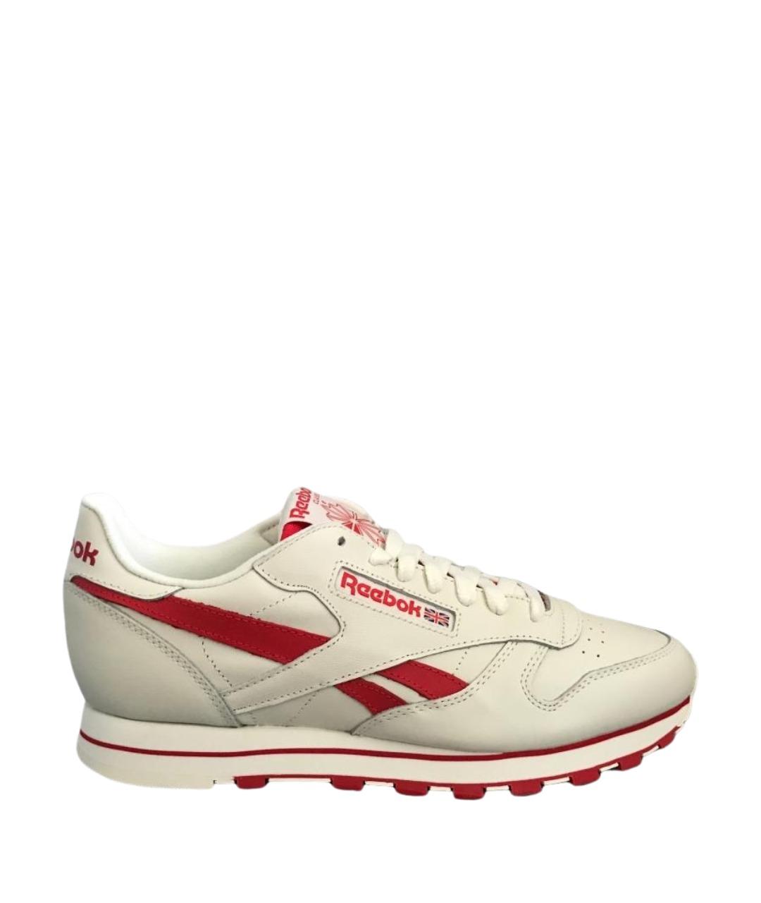 REEBOK Белые кожаные низкие кроссовки / кеды, фото 1