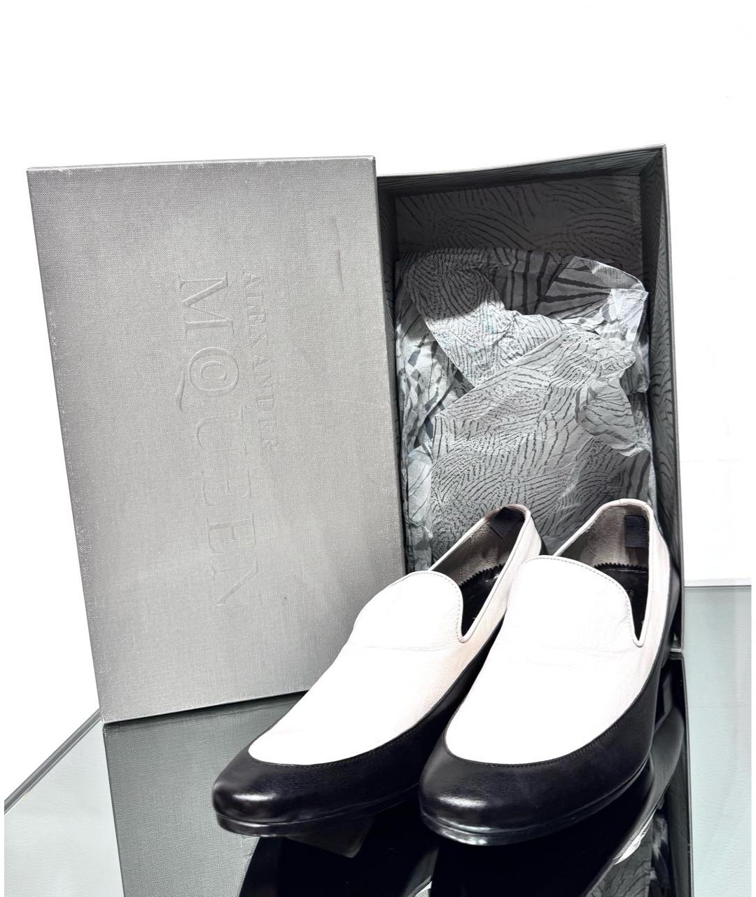 ALEXANDER MCQUEEN Белые кожаные туфли, фото 7