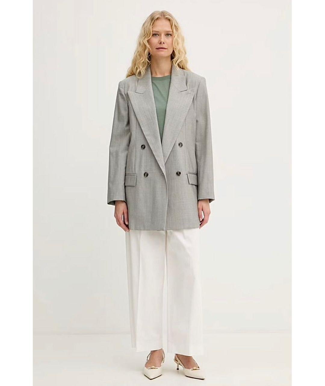 WEEKEND MAX MARA Белые хлопковые джинсы клеш, фото 6