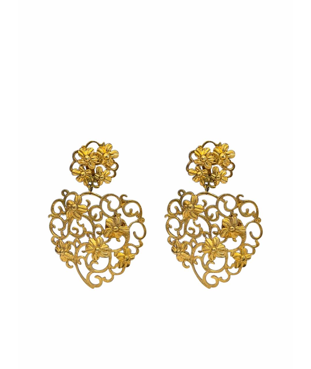 SAINT LAURENT Золотые клипсы, фото 1