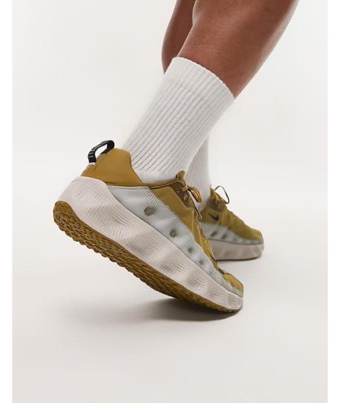 NIKE Хаки синтетические низкие кроссовки / кеды, фото 4