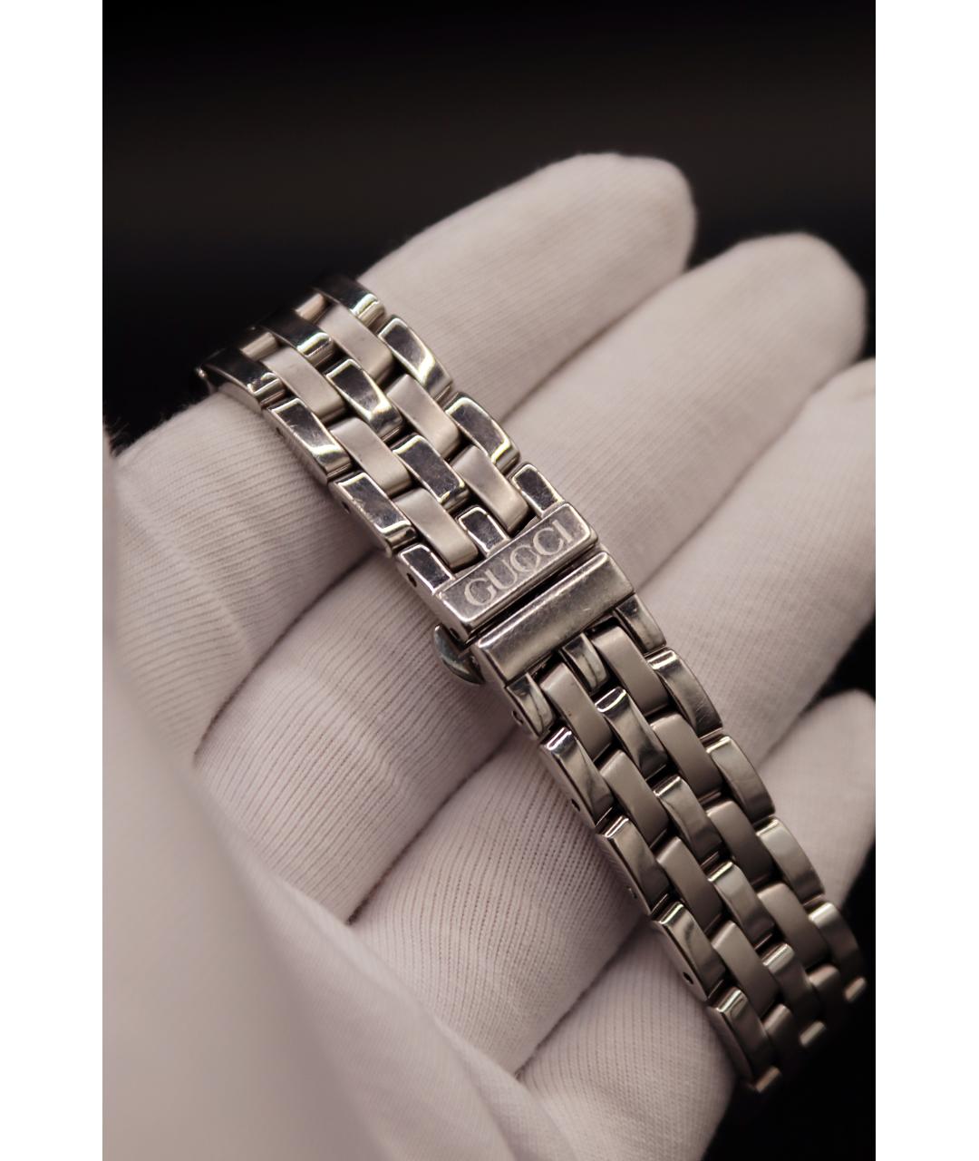 GUCCI Серебряные металлические часы, фото 5