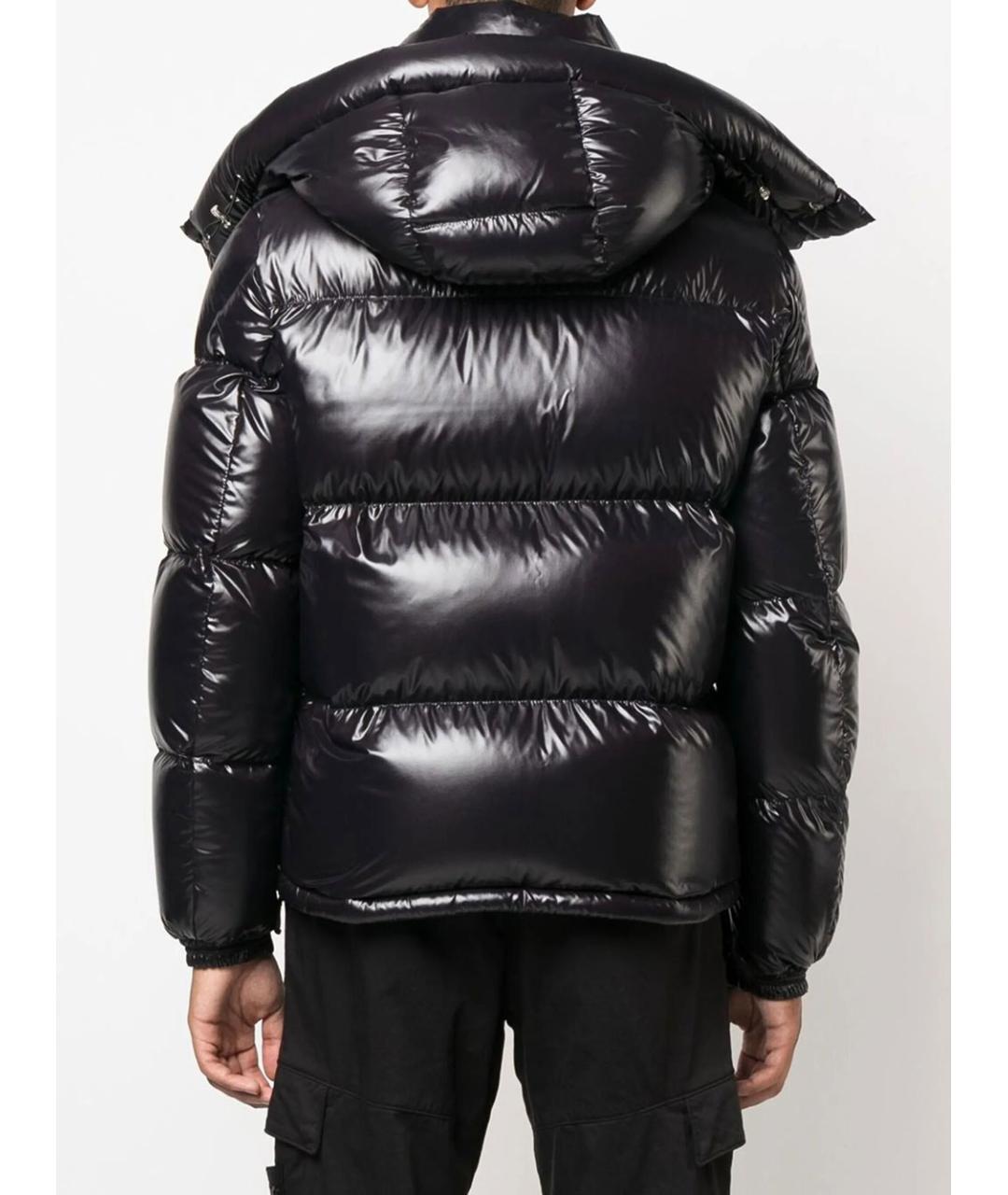 MONCLER Черный полиамидовый пуховик, фото 4