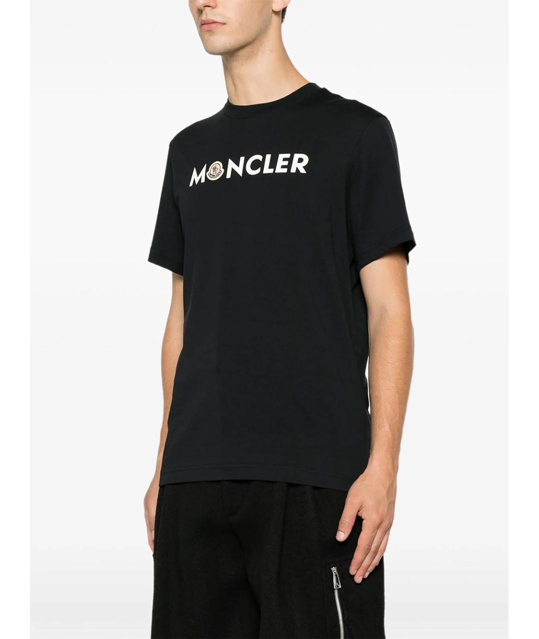 MONCLER Синяя хлопковая футболка, фото 4