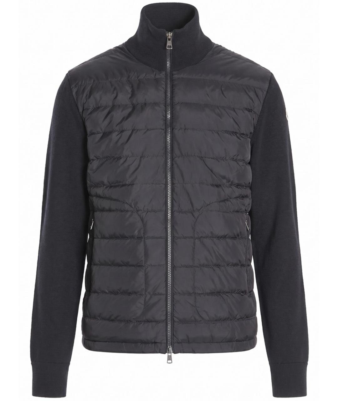 MONCLER Черный шерстяной кардиган, фото 1