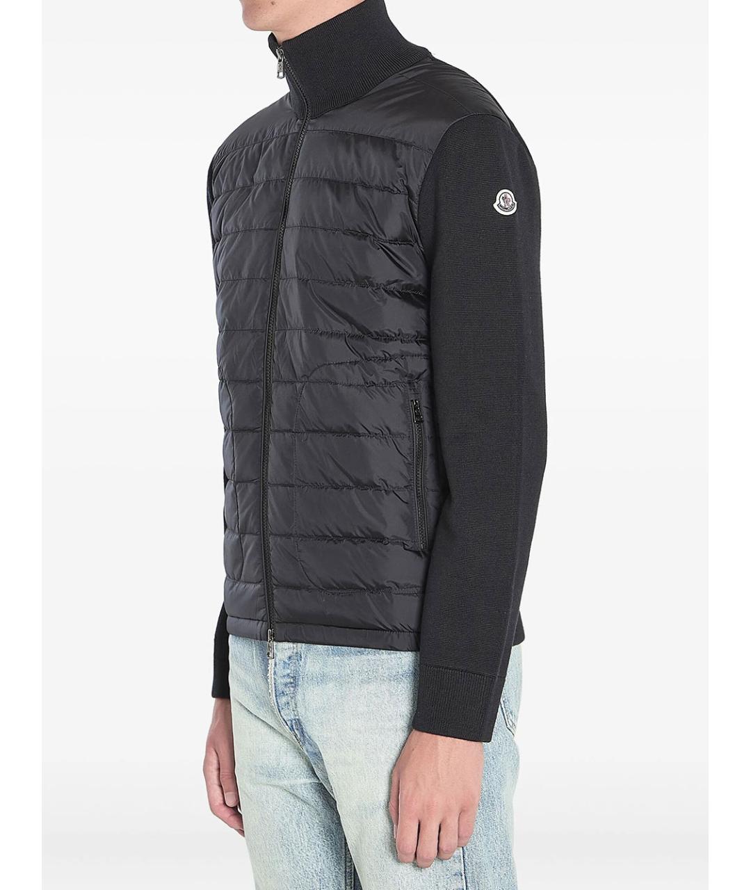 MONCLER Черный шерстяной кардиган, фото 4