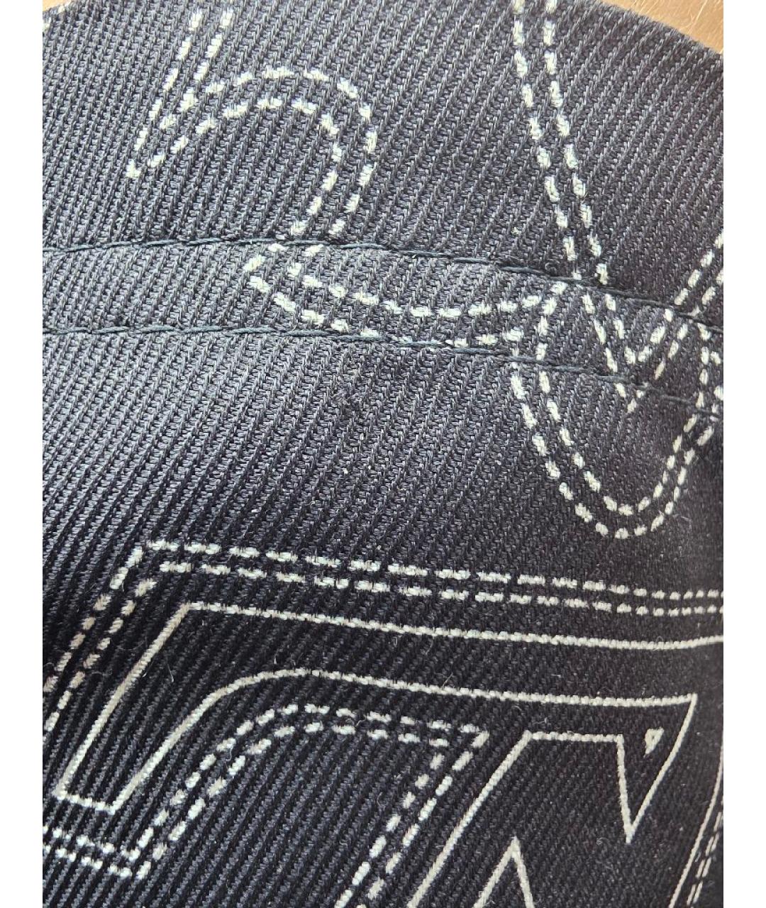 LOUIS VUITTON Темно-синие шелковые шорты, фото 4