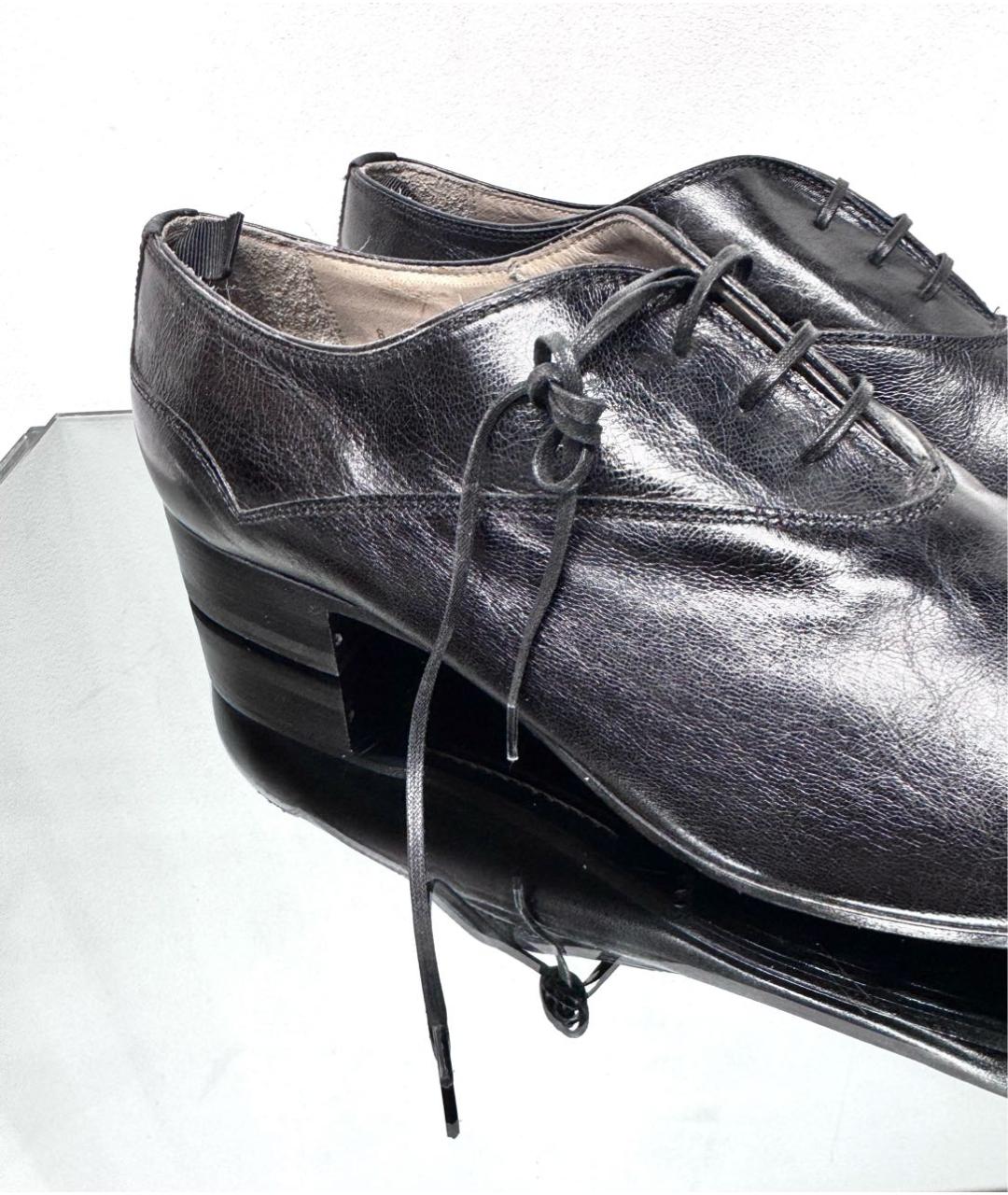 ALEXANDER MCQUEEN Черные кожаные туфли, фото 6