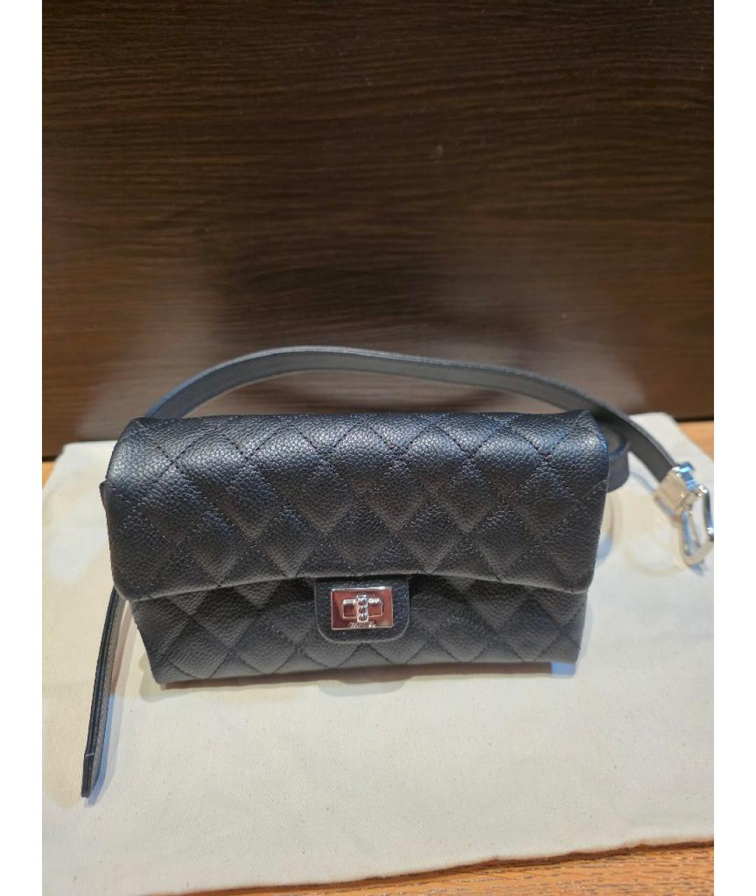CHANEL Черная кожаная поясная сумка, фото 9