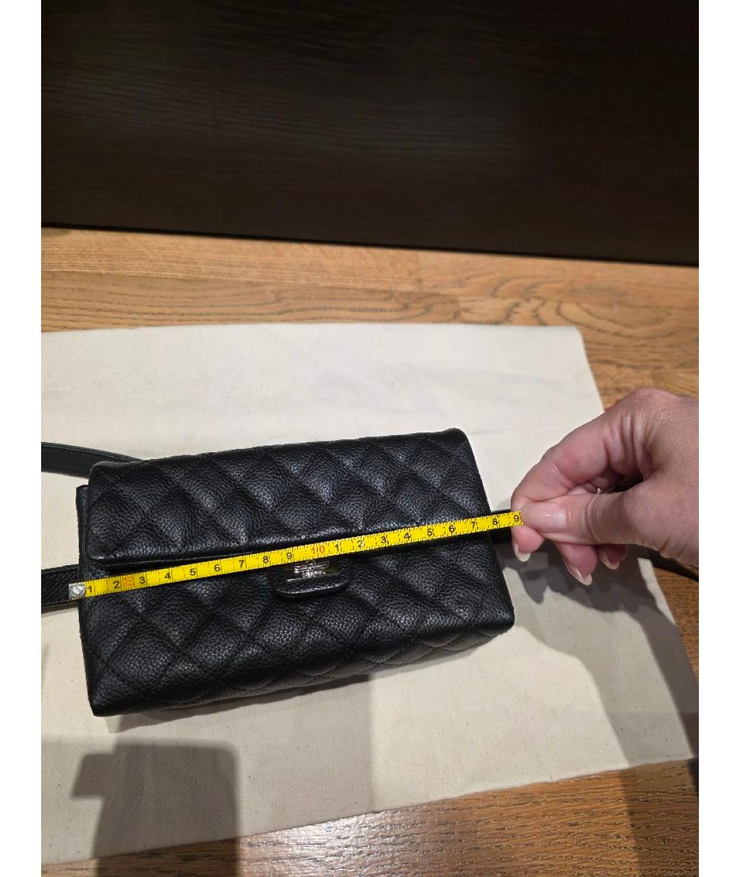 CHANEL Черная кожаная поясная сумка, фото 6