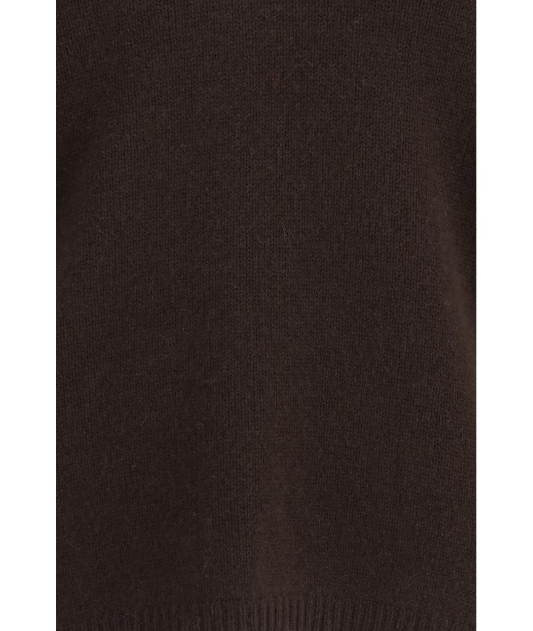 ALLUDE Коричневый кашемировый джемпер / свитер, фото 3