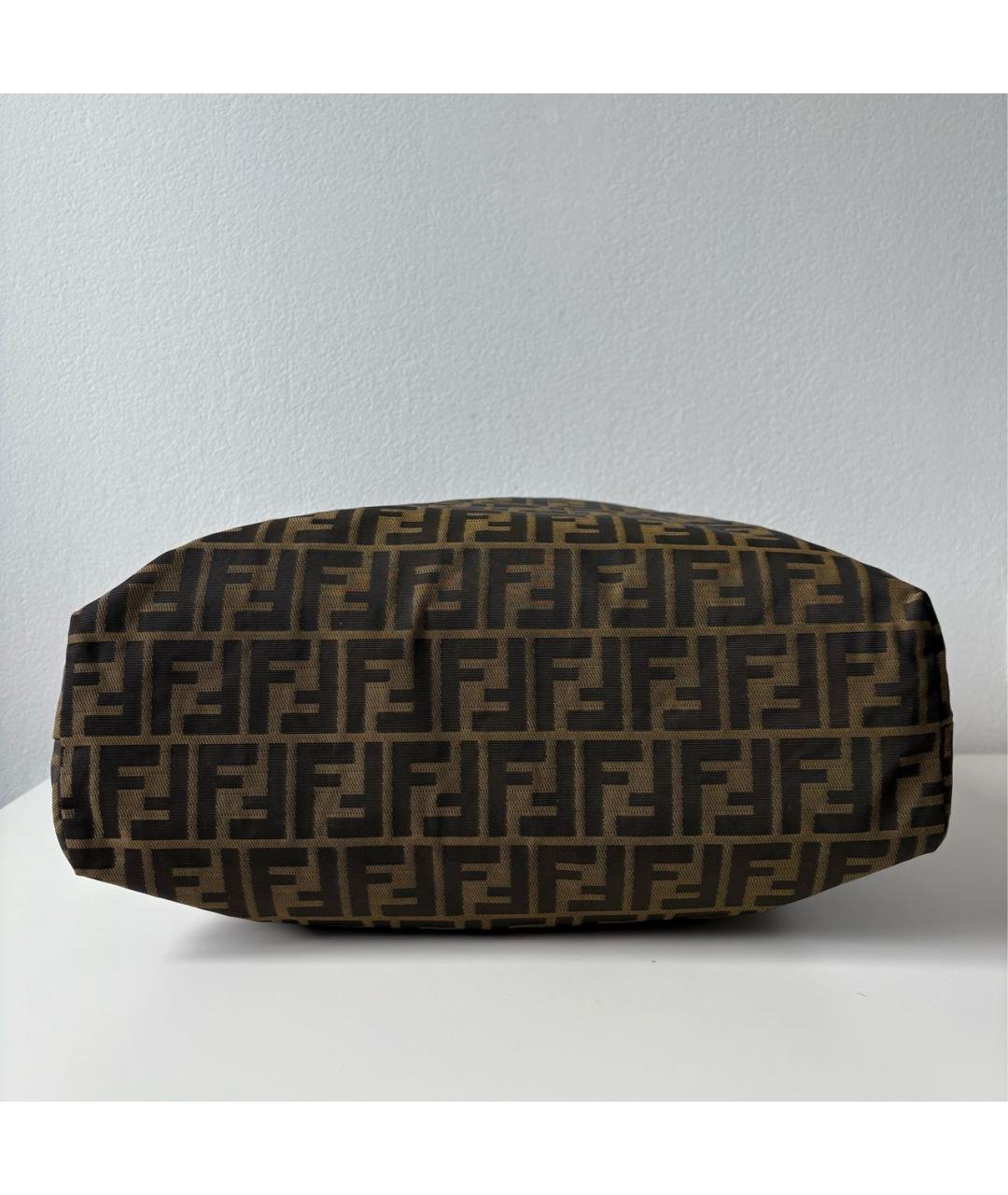 FENDI Коричневая канва сумка тоут, фото 5