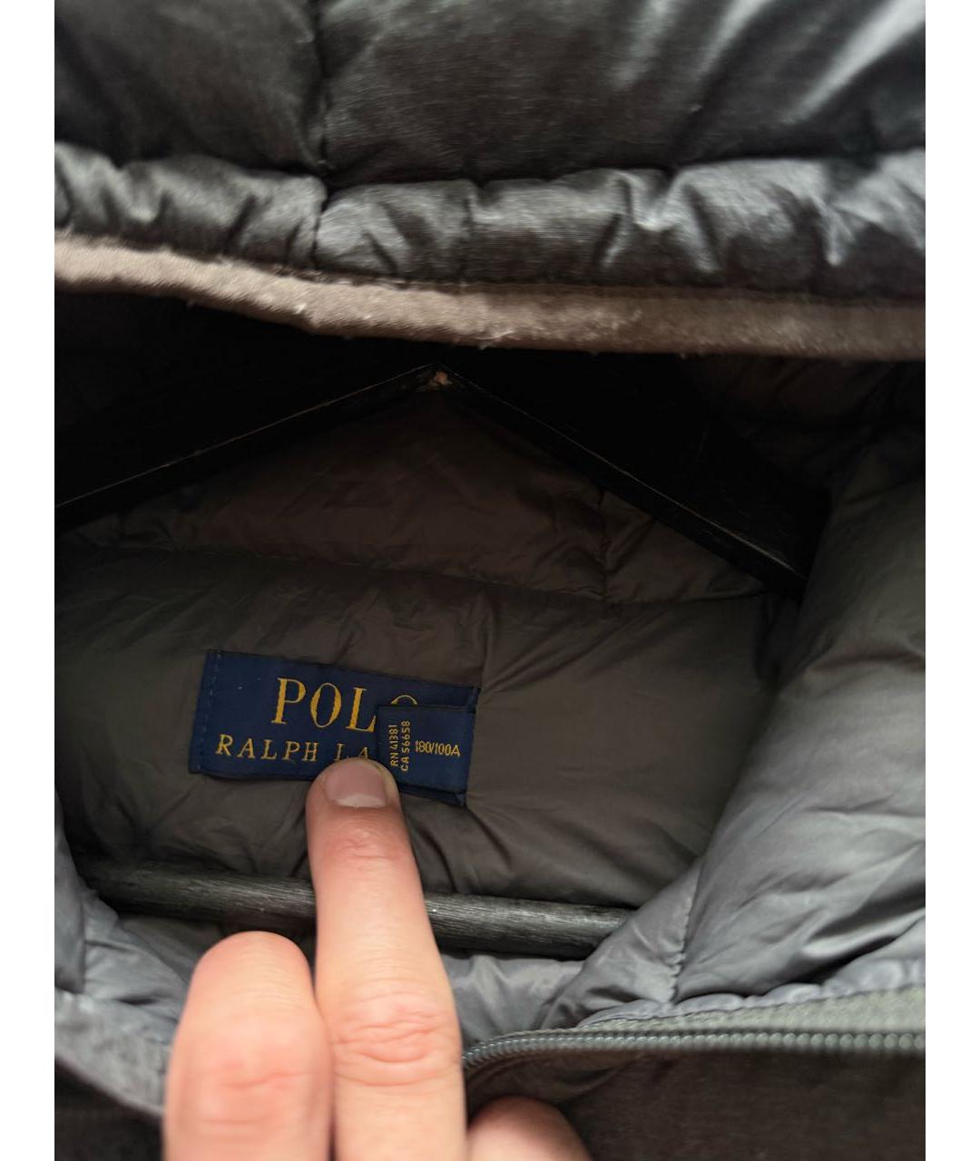 POLO RALPH LAUREN Серая полиэстеровая куртка, фото 6