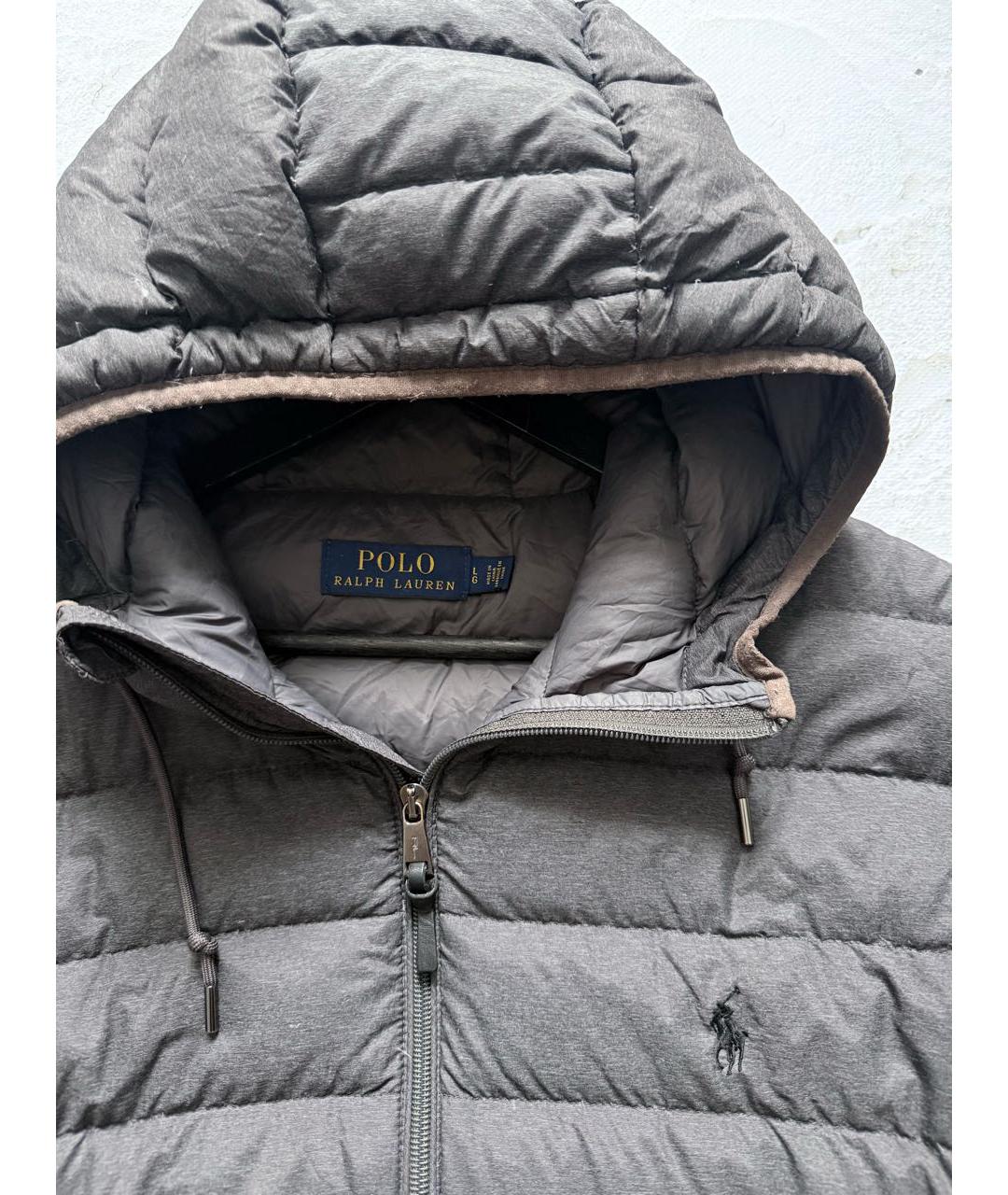 POLO RALPH LAUREN Серая полиэстеровая куртка, фото 3