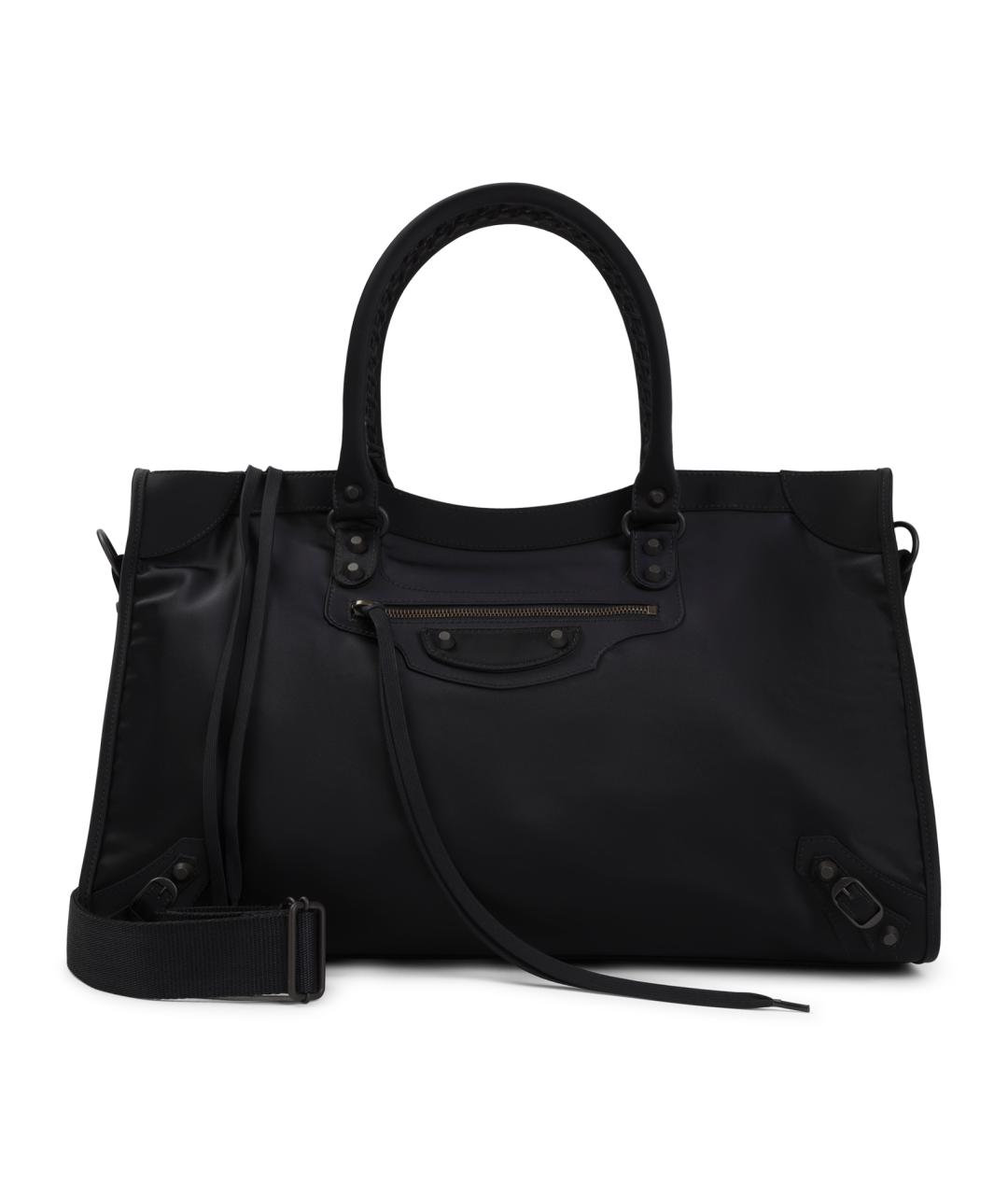BALENCIAGA Черная синтетическая сумка тоут, фото 1
