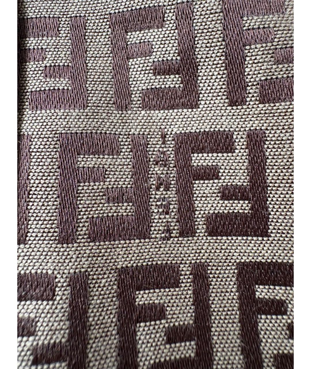 FENDI Коричневая канва сумка тоут, фото 8