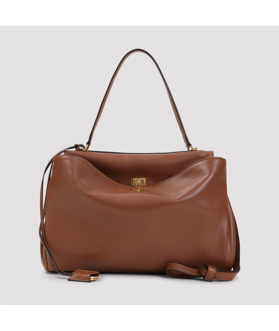 BALENCIAGA Коричневая кожаная сумка тоут, фото 2