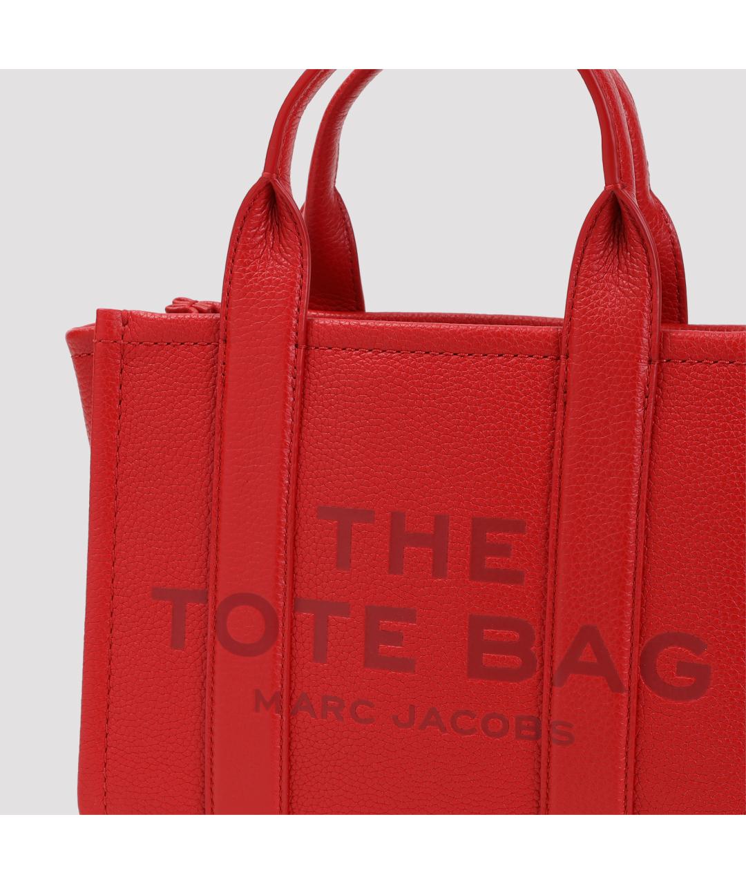 MARC JACOBS Красная кожаная сумка тоут, фото 4