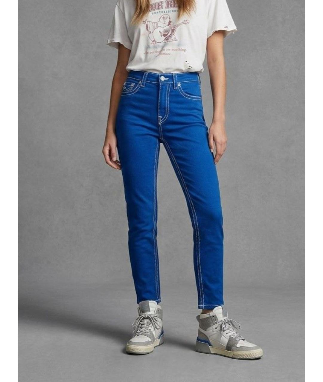 BALMAIN Синие хлопко-эластановые джинсы слим, фото 9