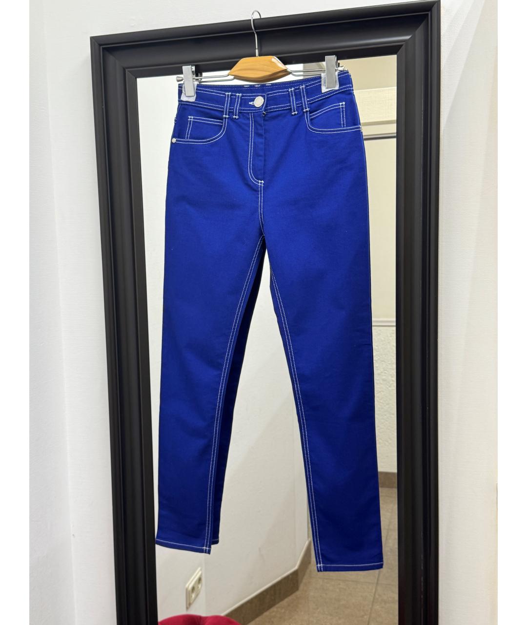 BALMAIN Синие хлопко-эластановые джинсы слим, фото 10