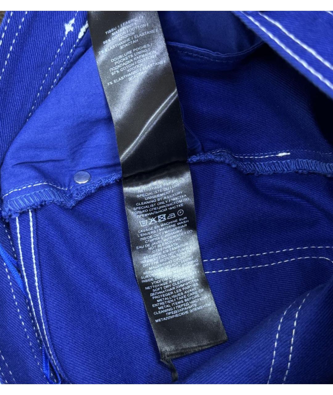 BALMAIN Синие хлопко-эластановые джинсы слим, фото 7