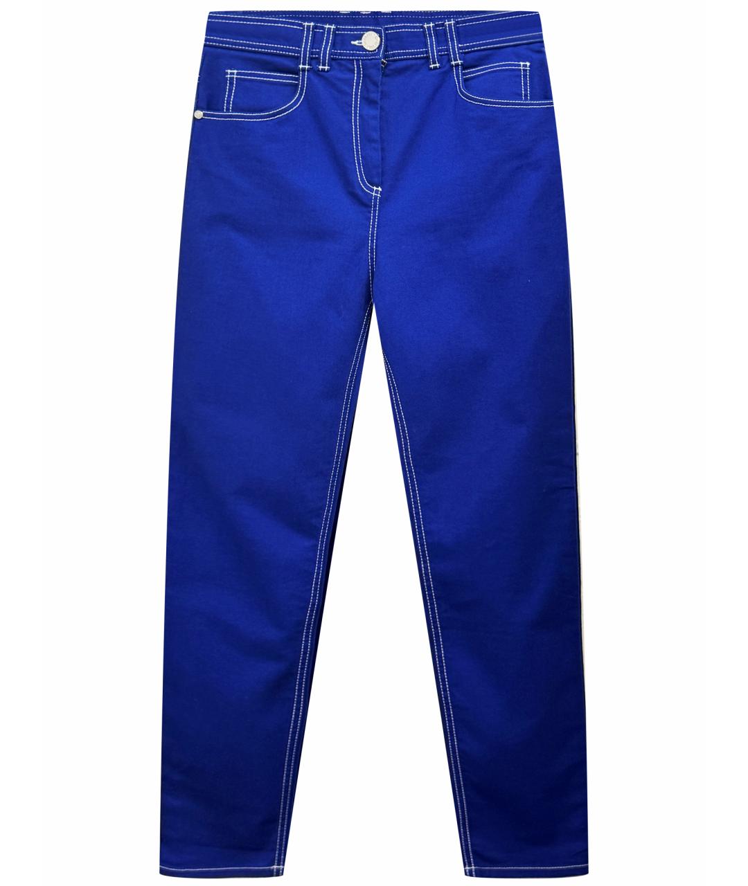 BALMAIN Синие хлопко-эластановые джинсы слим, фото 1