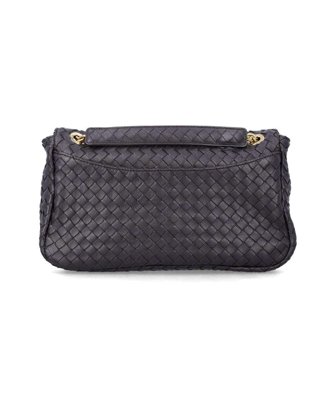 BOTTEGA VENETA Черная кожаная сумка через плечо, фото 3