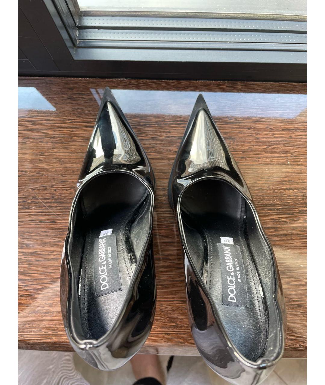 DOLCE&GABBANA Черные туфли из лакированной кожи, фото 3