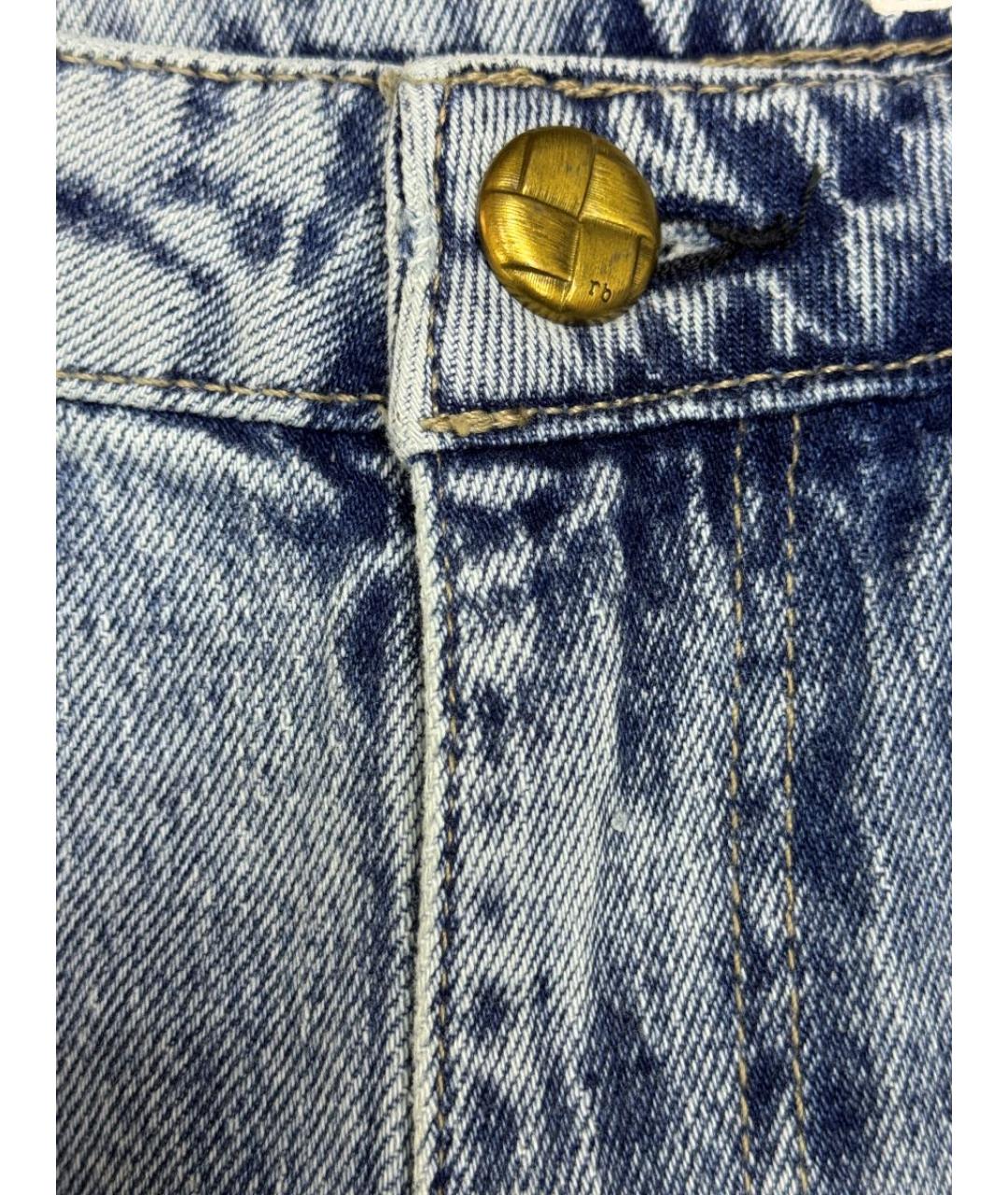 RAG & BONE Голубые хлопко-эластановые джинсы клеш, фото 4