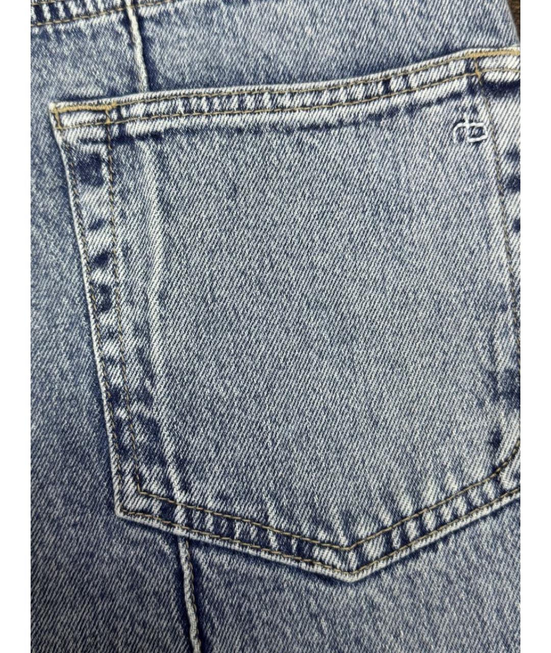 RAG & BONE Голубые хлопко-эластановые джинсы клеш, фото 9