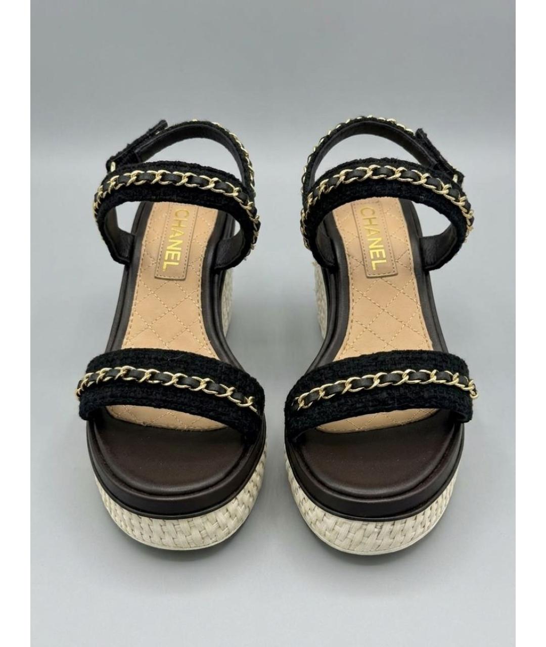 CHANEL Текстильные босоножки, фото 2
