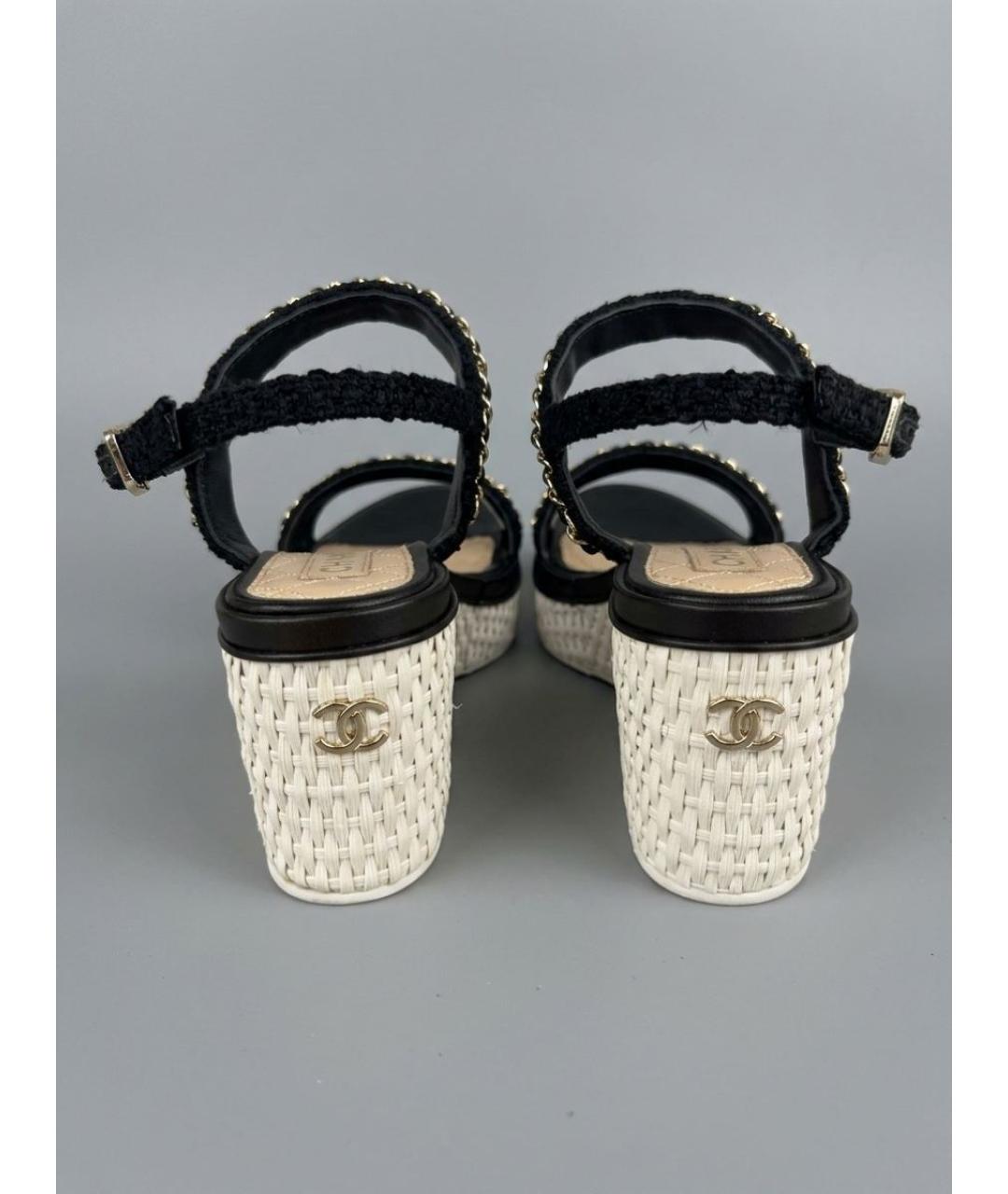 CHANEL Текстильные босоножки, фото 3