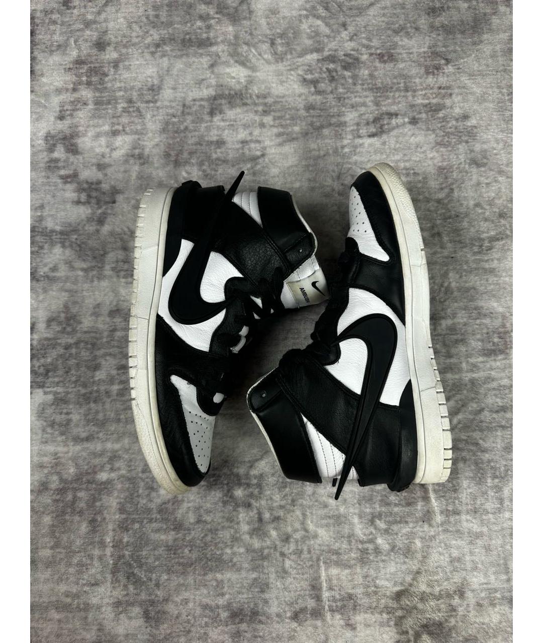 NIKE Белые кожаные высокие кроссовки / кеды, фото 7