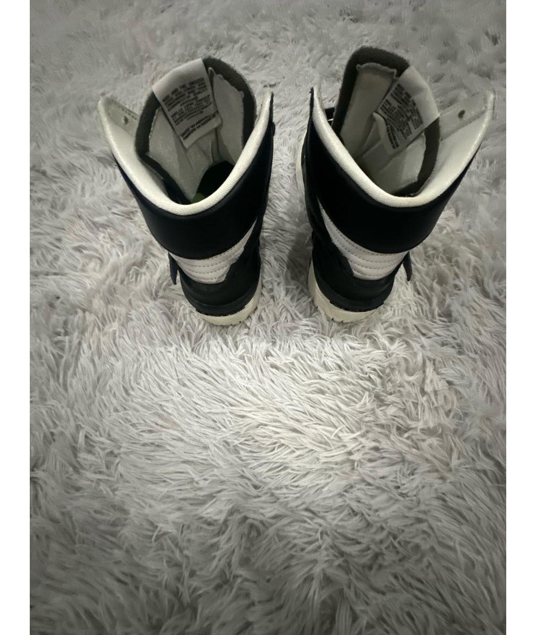 NIKE Белые кожаные высокие кроссовки / кеды, фото 4