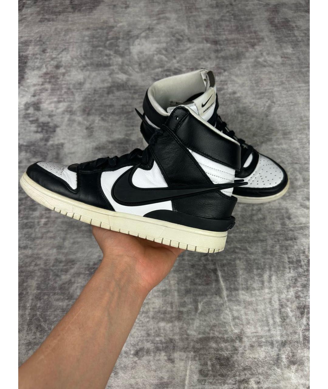 NIKE Белые кожаные высокие кроссовки / кеды, фото 6